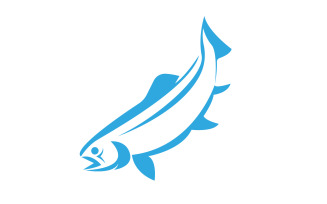 Fish Abstract Icon Design Logo V1