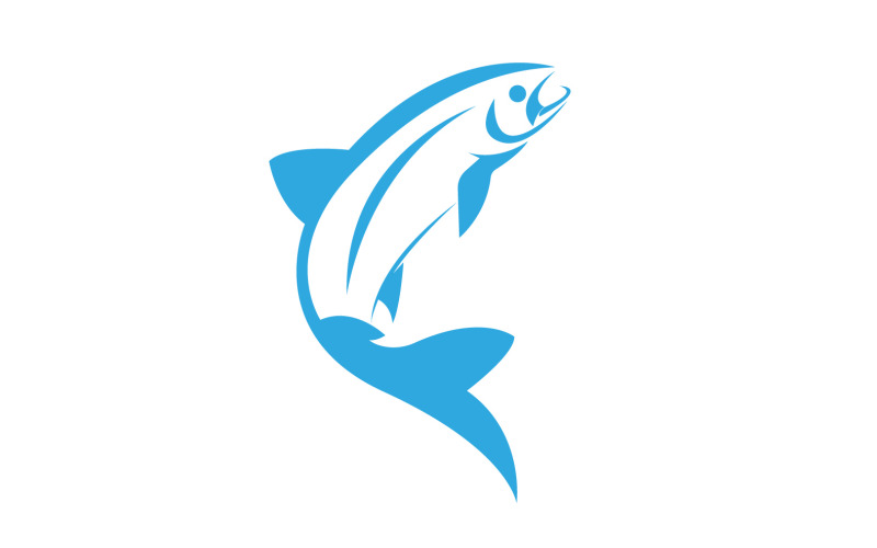Fish Abstract Icon Design Logo V7 Logo Template