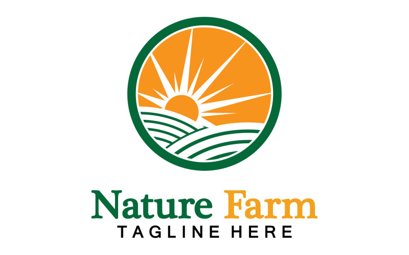 Nature Farm And Farming Vector Logo Illustration Design V19 Logo Template