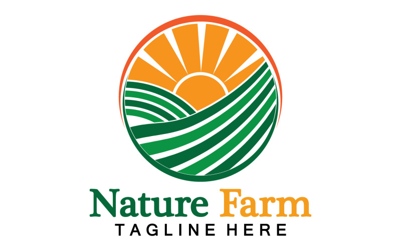 Nature Farm And Farming Vector Logo Illustration Design V32 Logo Template