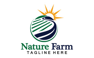 Nature Farm And Farming Vector Logo Illustration Design V34