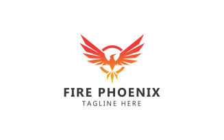 Phoenix Club Logo And Fire phoenix Bird Logo Template