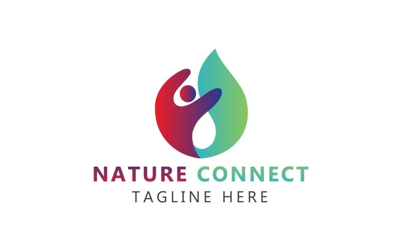 Connect Logo And Nature connect People Logo Template