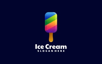 Ice Cream Gradient Colorful Logo 1