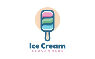 Ice Cream Simple Logo Style