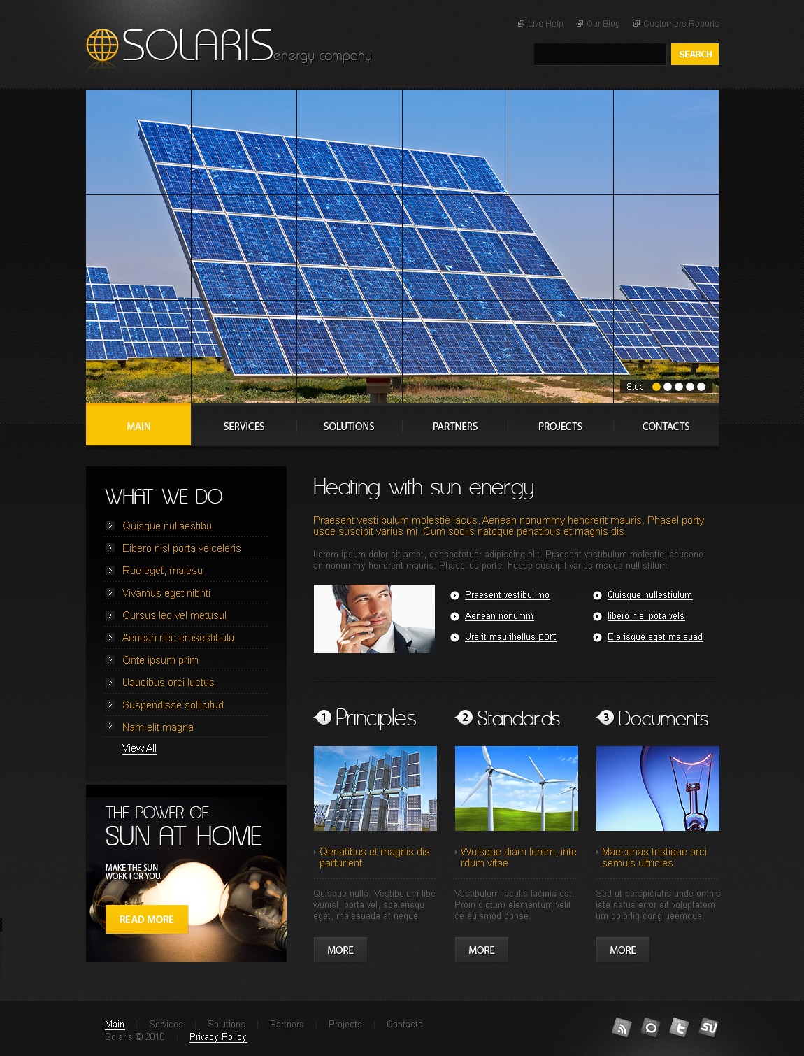 Solar Energy Website Template 30413
