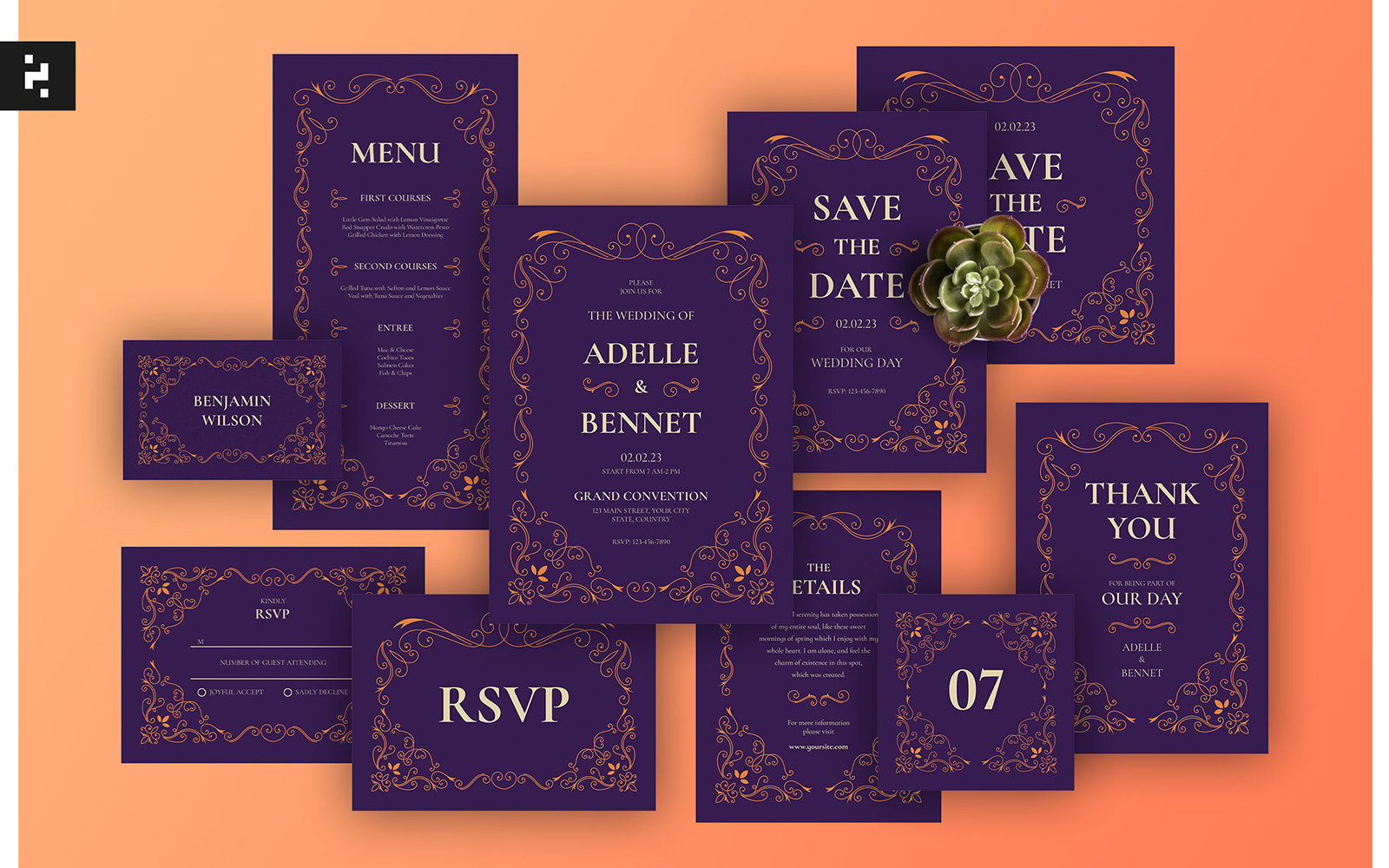 Template #304116 Invitation Suite Webdesign Template - Logo template Preview