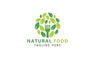 Organic Healthy Food Logo And Natural Food Logo Template