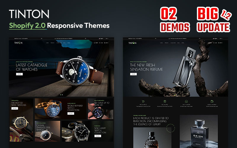 Tinton World - Premium Watch and Perfume Multipurpose Shopify 2.0 Responsive Theme Shopify Theme