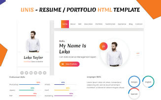 Unis - Resume / Portfolio HTML Template