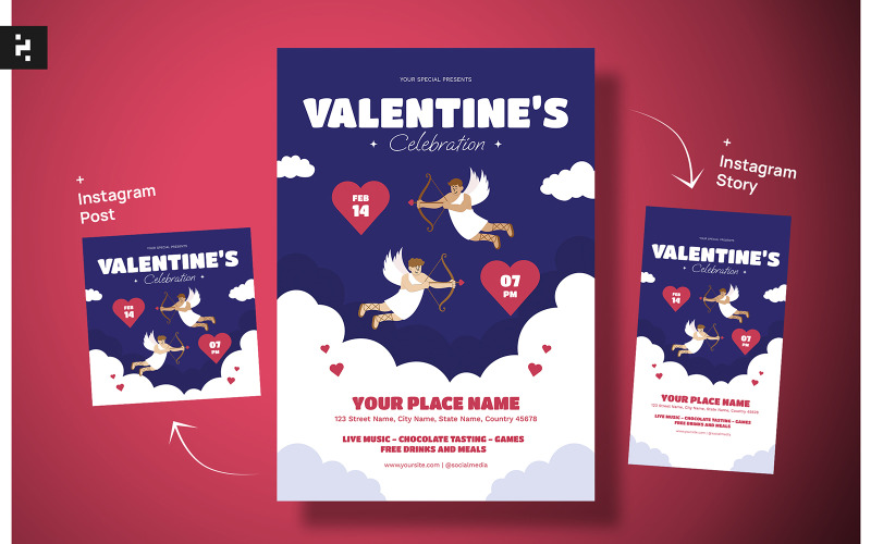 Valentine Day Flyer - Creative Modern Corporate Identity