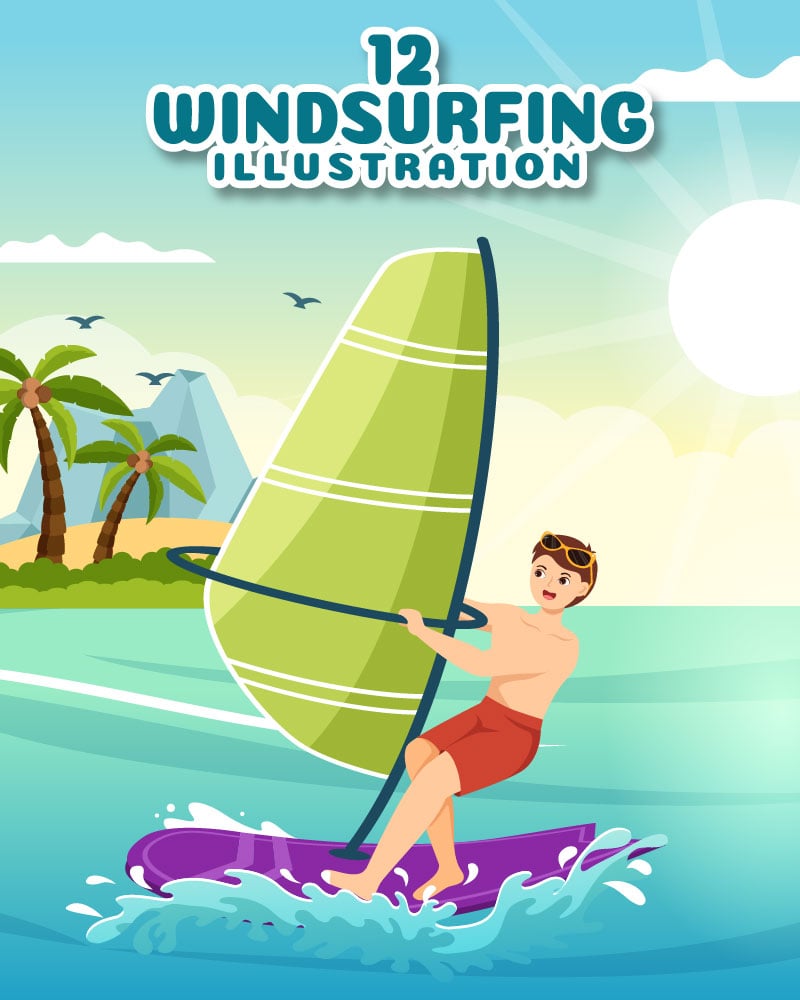 Kit Graphique #304246 Windsurf Sport Web Design - Logo template Preview