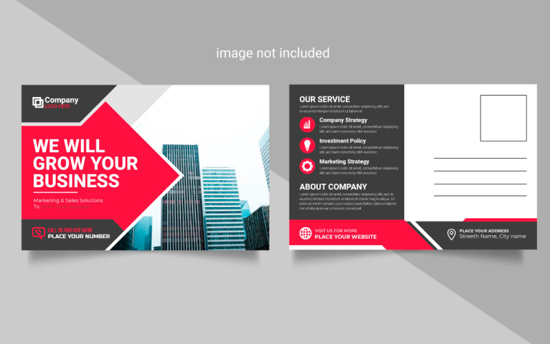 Corporate postcard design template. amazing and modern postcard design. Postcard design template. Illustration