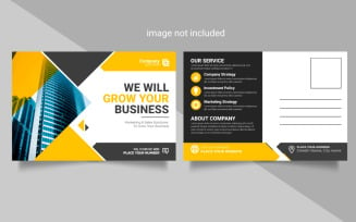 Corporate postcard design template. amazing and modern postcard design vector design