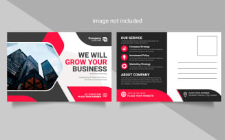 Corporate postcard design template. amazing and vector postcard design