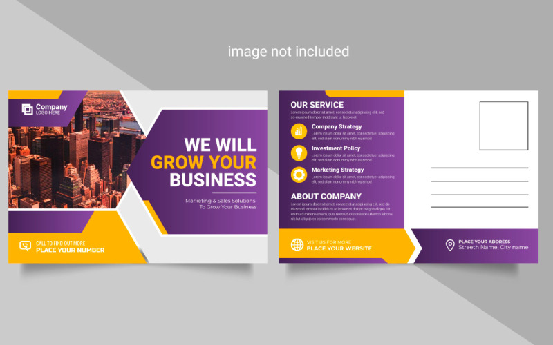 Postcard design template. amazing and modern postcard design. Postcard design template. Illustration