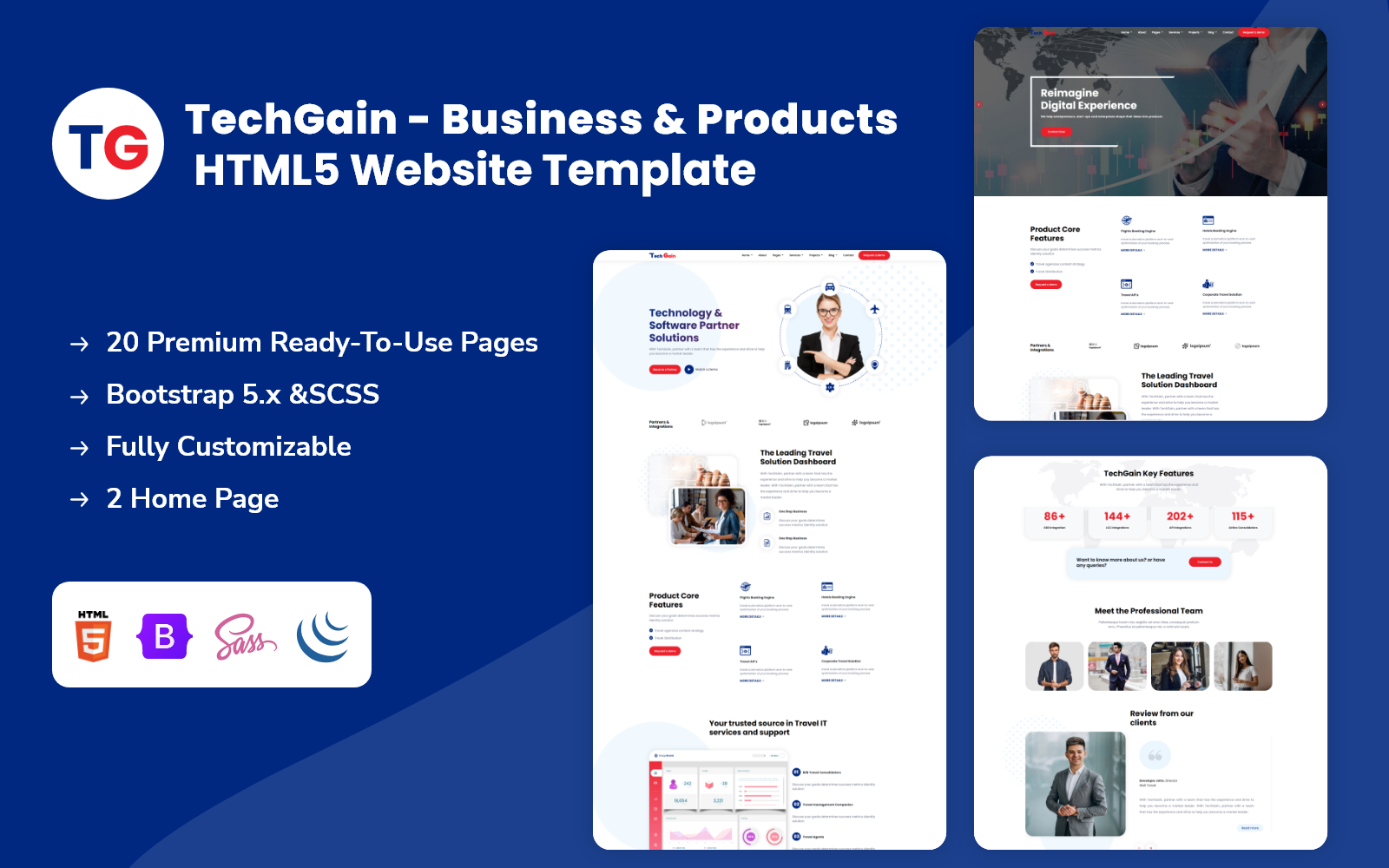 TechGain - Business & Products HTML5 Website Template