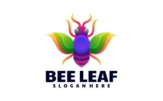 Bee Leaf Gradient Colorful Logo 1