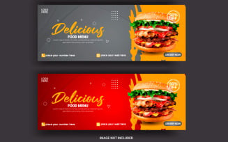 Food Social media cover banner advertising discount sale offer template