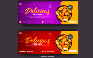 Food Social media cover banner design