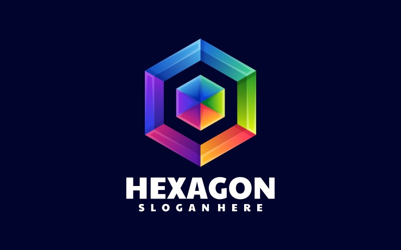 Hexagon Gradient Colorful Logo 1 Logo Template