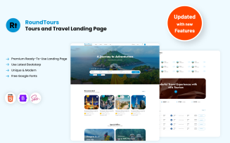 RoundTours - Free Tours and Travel Landing Page