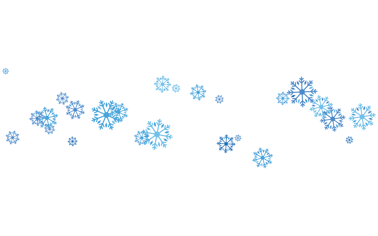 Snowflakes background snowfall vector flat design template Logo Template