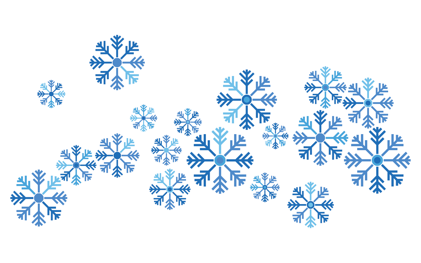 Snowflakes background snowfall vector flat design Logo Template