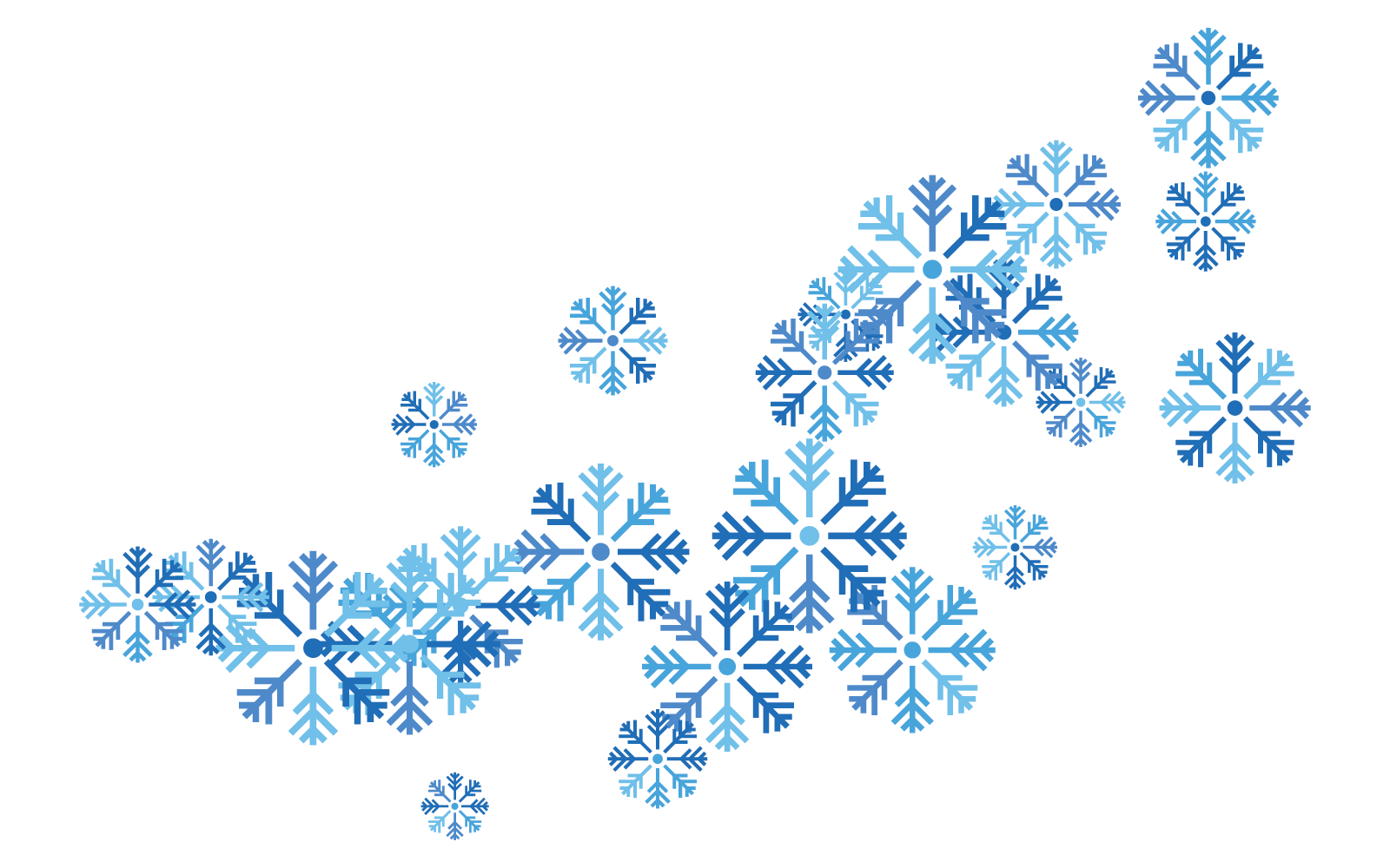 Snowflakes for background template vector flat design