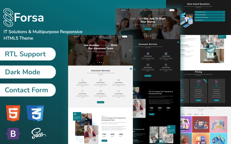 Forsa | IT Solutions & Multi-Purpose Responsive HTML5 landing page Template Landing Page Template