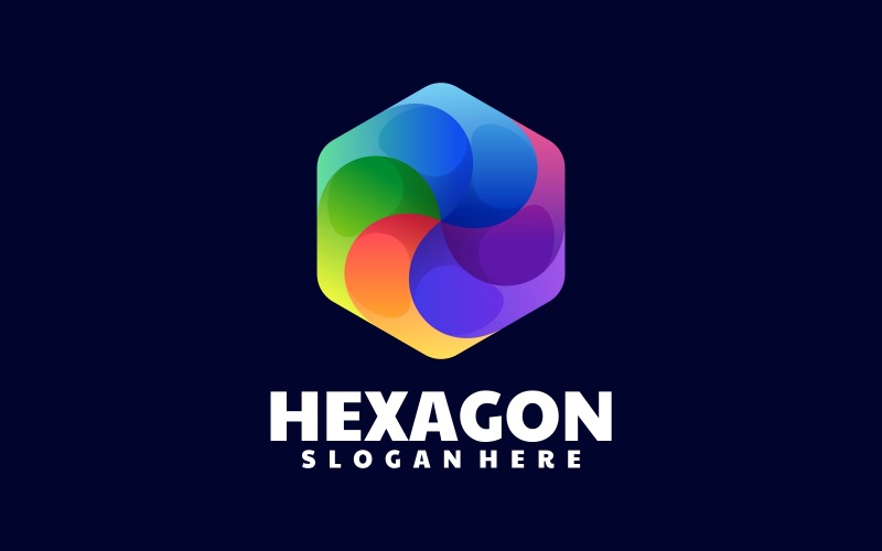 Hexagon Gradient Colorful Logo 2 Logo Template