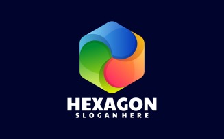 Hexagon Gradient Colorful Logo 3