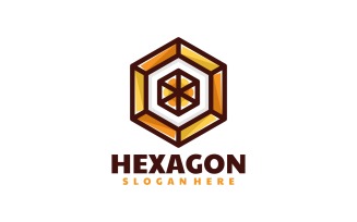 Hexagon Simple Logo Style