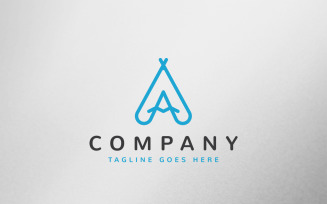 Letter A Tent Logo Template Design