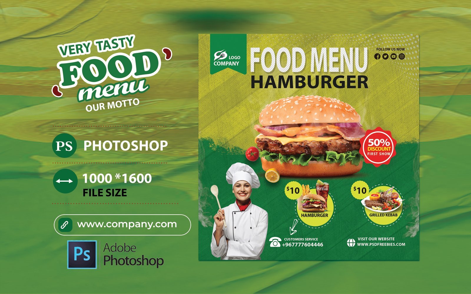 Template #304596 Menu Food Webdesign Template - Logo template Preview