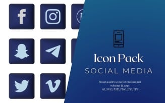 3D Social Icons (15 Icons)