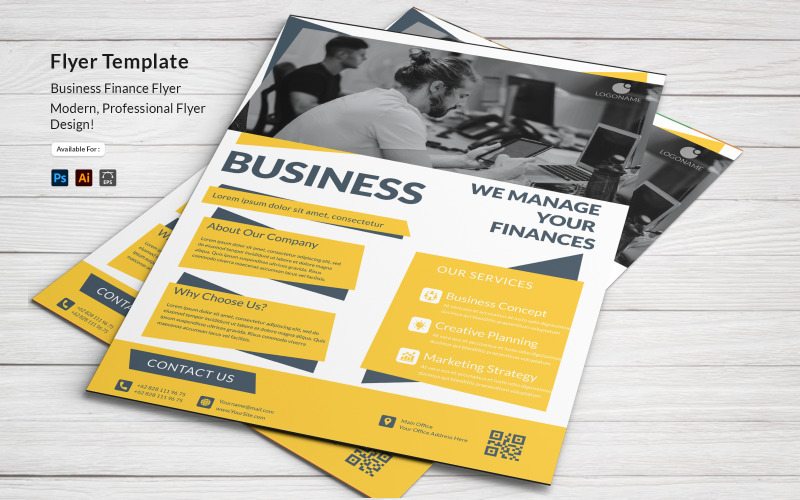 Finance Accounting Business Flyer Template Corporate Identity