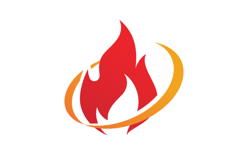 Fire flame vector illustration design V12 Logo Template