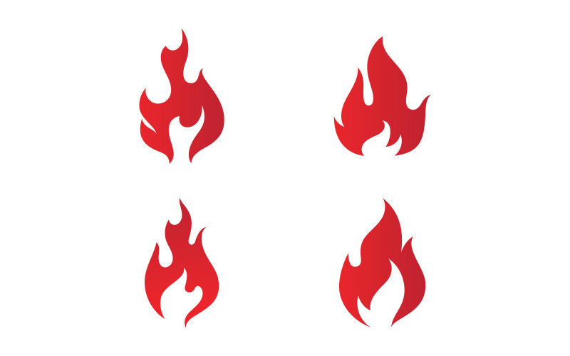 Fire flame vector illustration design V14 Logo Template