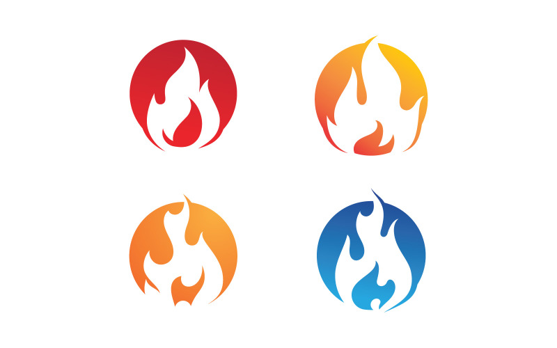 Fire flame vector illustration design V15 Logo Template