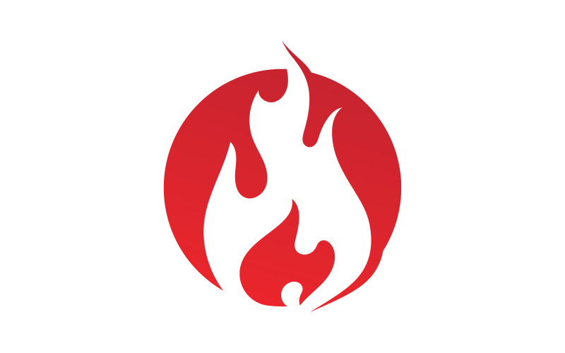 Fire flame vector illustration design V8 Logo Template