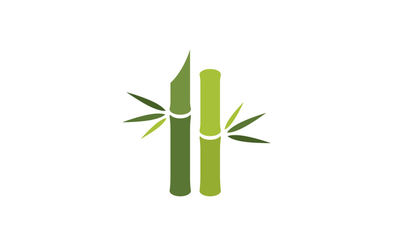 Green Bamboo Logo vector illustration Design V10 Logo Template