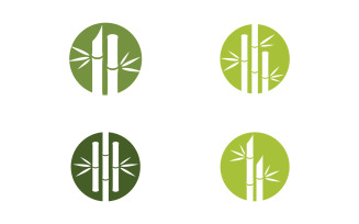 Green Bamboo Logo vector illustration Design V12