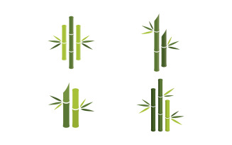 Green Bamboo Logo vector illustration Design V13