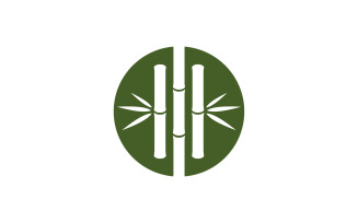 Green Bamboo Logo vector illustration Design V1