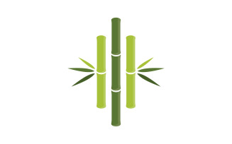 Green Bamboo Logo vector illustration Design V3