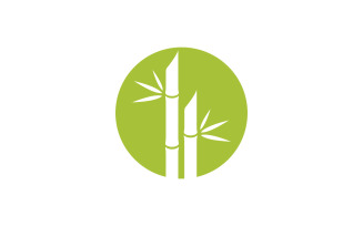 Green Bamboo Logo vector illustration Design V6