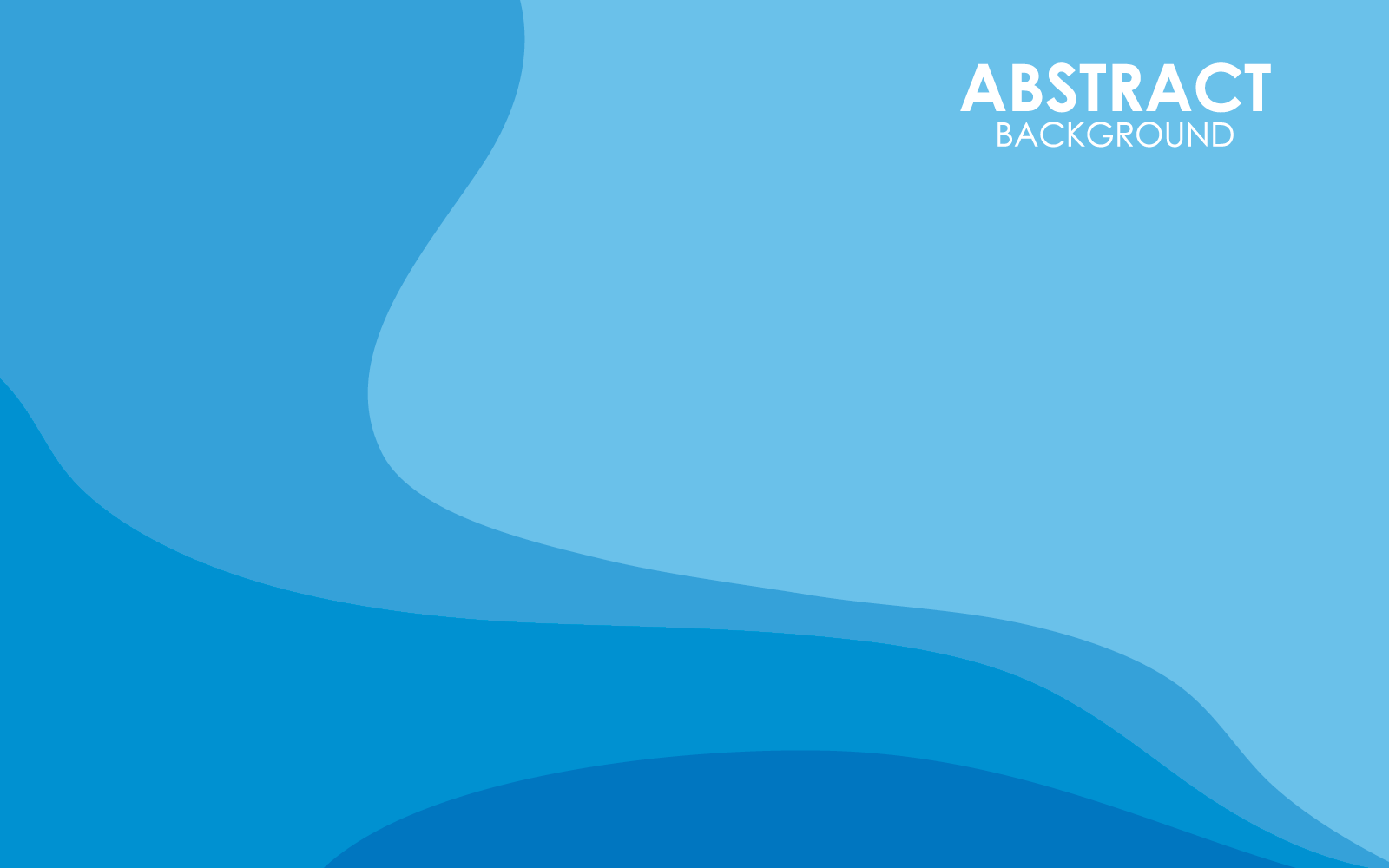 Blue wave abstract background flat design
