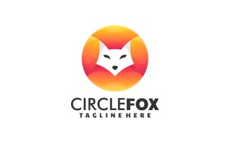 Circle Fox Gradient Logo Design