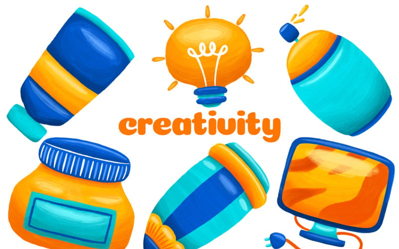 Creativity Element Illustration Pack #02 Vector Graphic